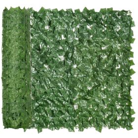 Outsunny Grass Wall Panels, 118x39 Artificial Grass Wall, Outdoor Fabric, Greenery Backdrop Panels Wall for Outdoor, Indoor, Dark Green