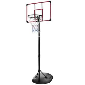 Portable Basketball Hoop System Stand Height Adjustable 7.5ft - 9.2ft with 32 Inch Backboard and Wheels for Youth Adults Indoor Outdoor Basketbal
