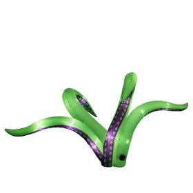 2 Pack Halloween Inflatable Octopus Tentacles Outdoor Decorations, Blow Up Hanging Decoration with Built-in LED Lights