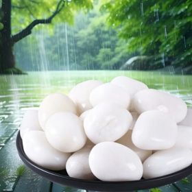 38lbs Decorative Garden Stone Outdoor Landscaping, Walkways, Yard, 1-3 inch Large Polished River Rocks for Plants Pots, Vases, Crafts (Color: white-38lbs)